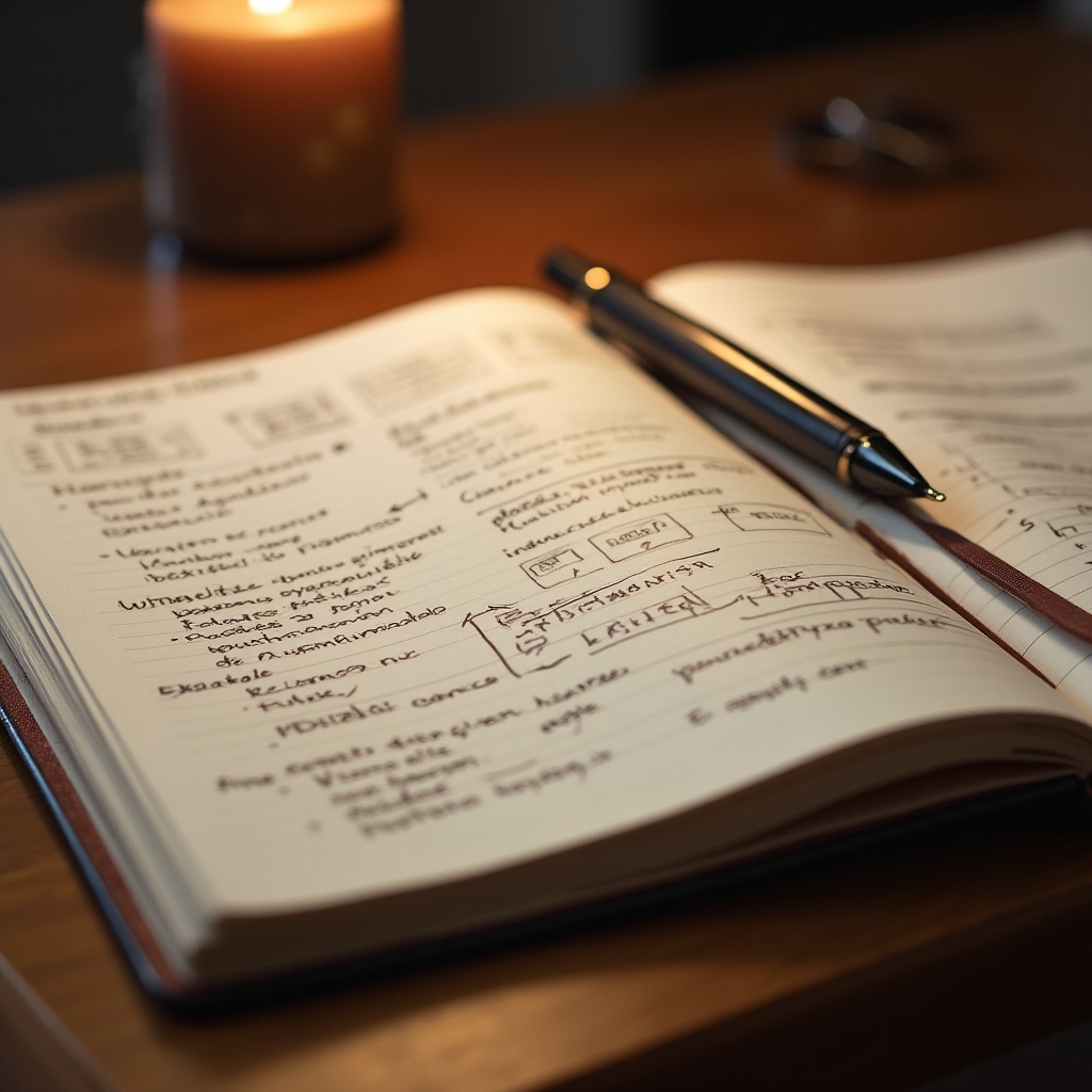 Quaderno con esercizi di pianificazione professionale